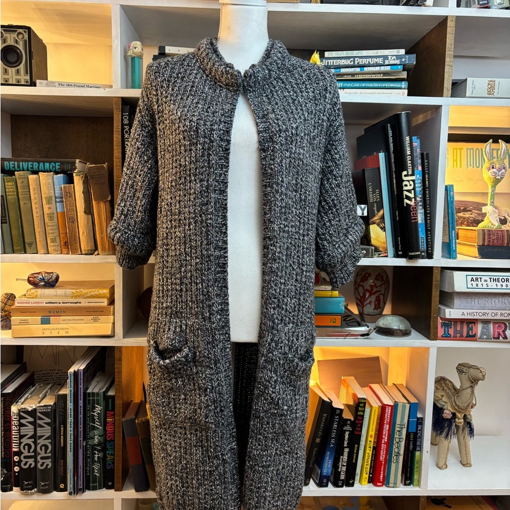 RED Valentino Charcoal Knit Cardigan